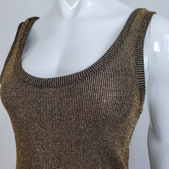 Vintage 70s Gold Sweater Dress - Picture 6 of 9